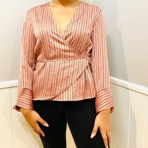 TopShop Satin Wrap Top